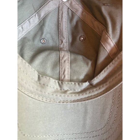 Marco Island Embroidered Olive Green Cap W/ Adjustable Brown Strap - Picture 6 of 6